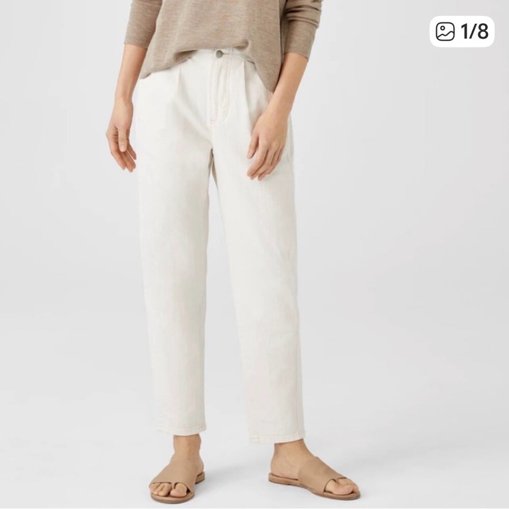 NWT Eileen Fisher SIZE 12 Women's Light Beige Pants